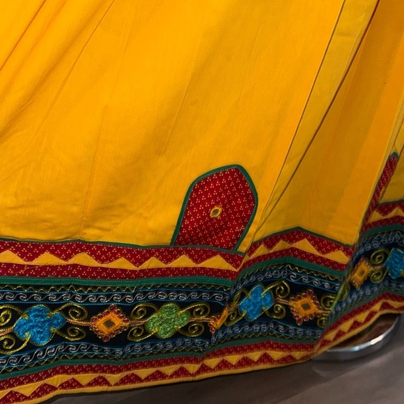 Vintage Gypsy Banjara Hippie Patchwork Embroidered Maxi Skirt SZ Large - Picture 2 of 7